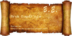 Bruk Eugénia névjegykártya